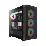 Case GAMDIAS ATHENA M3 Black ARGB – Mid Tower | 4 Fan ARGB PWM